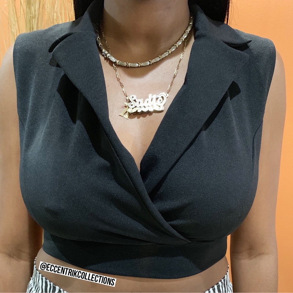Blazer Crop Top
